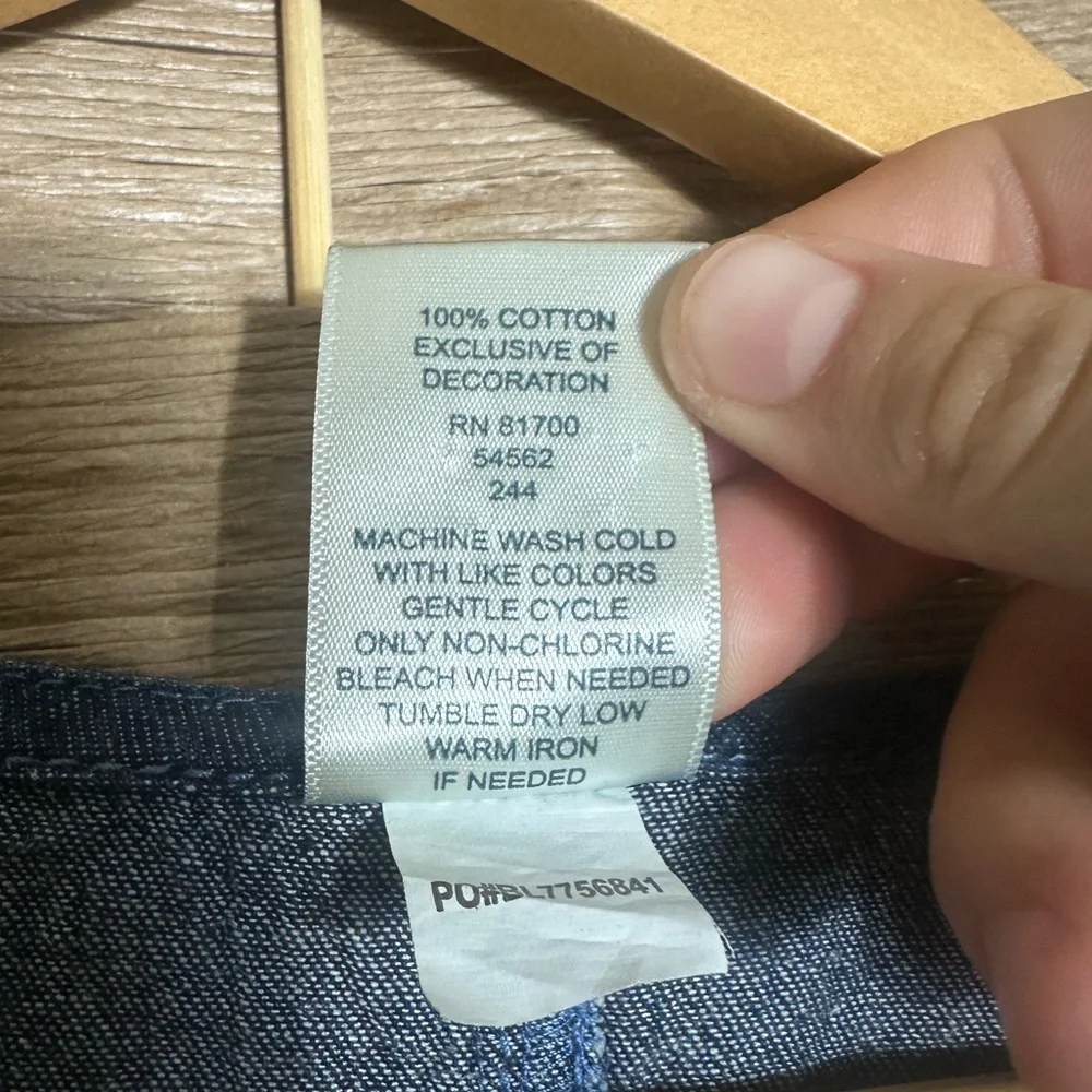 Blair 100% Cotton Made in India Front Pockets Denim Dress - Size Medium - Picture 7 of 11